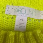 Abound  long sleeve cropped knit sweater, highlighter‎ yellow, size XXS Photo 3