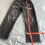 American Eagle AE Women's 4 Midrise Boyfriend Black Distressed Jeans Comfort Stretch Photo 2