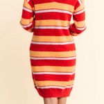 Davi & Dani brightly colored, v neck striped sweater dress. Very soft! Photo 1