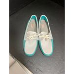 SWIMS Women’s Water Shoes Penny Loafer White Turquoise Rubber Mesh 37.5 US 6.5 Photo 1