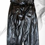 Shinestar brand awesome black faux leather loose fit high waisted pants! New! Photo 2