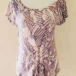 Project Runway  reptile print corset tee size small Photo 1