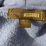 Missguided  x Sean John8blue zipped crop hoodie size 6 Photo 3