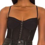 Free People  Night Rhythm Corset Bodysuit - Black S Photo 1