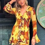 THE WOLF GANG Rhapsody Mini Dress NEW Yellow Photo 2