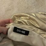 DO+BE NWOT  gold ruched one shoulder crop top Photo 1