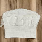 Anthropologie NEW Maeve White Tie Strapless Top Women’s Small Photo 2