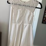 L'ATISTE White Lace Skater Dress Photo 1