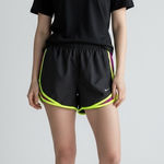 Nike  Dri-FIT Running Shorts Women's Medium Black Purple Neon Trim Athletic Photo 0