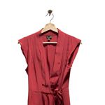 Fei 100% Silk Sleeveless Wrap Top Terracotta Size 2 Minimalist Stealth Wealth Pink Photo 5