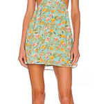 Revolve More To Come Marlene Cut Out Dress in Green Floral Size Medium NWT Photo 0