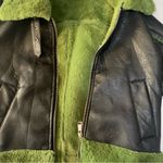 Azalea Wang size small Green Faux Fur faux leather jacket grinchy Black Photo 6