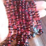 Indian Garnet and Seed Bead Triple Strand Magnetic Clasp Necklace Photo 6