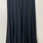 Vintage 80s Women's Black Metallic High Waist Long Woven Wool? Maxi Skirt Small Photo 0