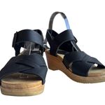 No. 6 Store Shelby Clog on Mid Wedge in Black Leather Size 38 Photo 0