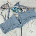Free People  Intimately Bandeau Bra X-Small Sierra Convertible Stretch Light Blue Photo 1
