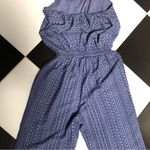 prAna Bijou Periwinkle Jumpsuit Halter Sleeveless Purple-Blue Blouson AOP sz S Photo 8