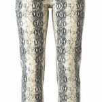 Le lis  Snakeskin Print Denim High Waist Straight Leg Pants Medium Photo 0