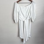 Hello Molly  white puff balloon sleeve babydoll dress Fate Found Us peasant L Photo 4