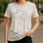 The Art Anthropologie Cassandra Anderson Australia Graphic T Shirt‎ L 100 Cotton White Size L Photo 0