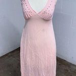 American Vintage Vintage Coquette bedazzled pink sheer maxi plunge dress Photo 0
