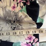 ONE A BRAND BLACK BLUE PURPLE WHITE FLORAL DESIGN SWEATER 3/4”SLEEVES SIZE LARGE Photo 9