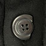 J.Crew 100% Wool Ruffle Chest Pea Coat Jacket Black Size 2 17501 Photo 6