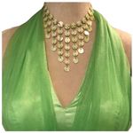 Elegant Lime Green Party Time Halter Top Style Formal Dress Size 6 by Lisa Kane Photo 4