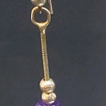 Sterling Silver Amethyst Dangling Earrings Purple Photo 0