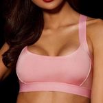 HONEY BIRDETTE ESSENTIALS SOFT BLACK CROP SPORTS BRA LOOK TOP XL Photo 2