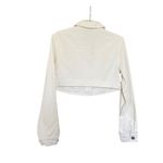 Staud White Cropped Denim Truckee Jacket Size Medium Photo 4