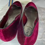 Liz & Co. size 11 burgundy low wedge velvet shoes Red Photo 7