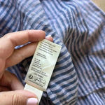 Free People NEW  Candace Midi Skirt Linen Blend Summer Stripe Purple Sz S Photo 5