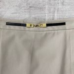 EXPRESS women 4 beige fully lined mini pencil skirt w/front side slit Photo 3