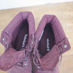 Timberland Kinsley Burgundy Nubuck Leather Boots SIze 8 Photo 3