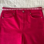 Loft High Rise Wide Leg Jeans in Magenta Dark Pink Size 6/28 Photo 10