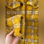 Driftwood Anthro  Ryan Plaid Sherpa Shirt Jacket Women’s S Yellow Multi Photo 3