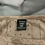 SheIn  Curve Beige Eyelet Top Photo 2