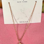 Kate Spade New York Rose Gold Spade Pendant Necklace Logo Charm NWT Photo 0