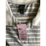 Wild Fable  Women's Grey Striped Crop Polo Shirt Size XXL Photo 2