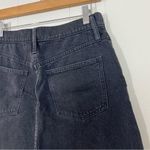 Madewell  Black Rigid Denim A-Line Mini Skirt Lunar Wash Cutout Edition Photo 7