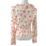 Free People  Amanda Ruffle Top in Ivory Floral Coquette Fairy Femme Small NWT New Photo 2