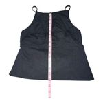 Free People  James Black Linen Crop Tank Top Adjustable Straps Open Back‎ Size XS Photo 11