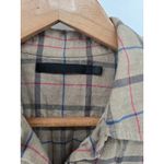Jenni Kayne  Plaid Button Down Shirt XS Beige Blue Red Long Sleeve Casual Cotton Photo 2