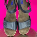 Wolky Black Leather Wedge Heel Ankle Strap Sandal Sz 41 Photo 6