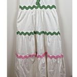 Fanco Dress Womens Sz S New White The Westerly Midi Ricrac Trim Tiered Cotton Photo 6
