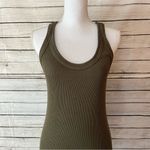 MONROW Scoopneck Tank Dress in Hunter Size Large Green Photo 5