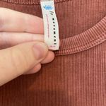 Ribbed Baby Tee Rust Red Size M Photo 2