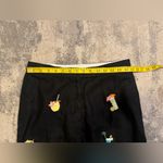 Saint Tropez West Saint Tropez Black Pants with Colorful Cocktail Embroidery Photo 3
