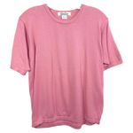 Brooks Brothers Small Top Cotton Knit Short Sleeve Crew Neck Pink 1377 Photo 0